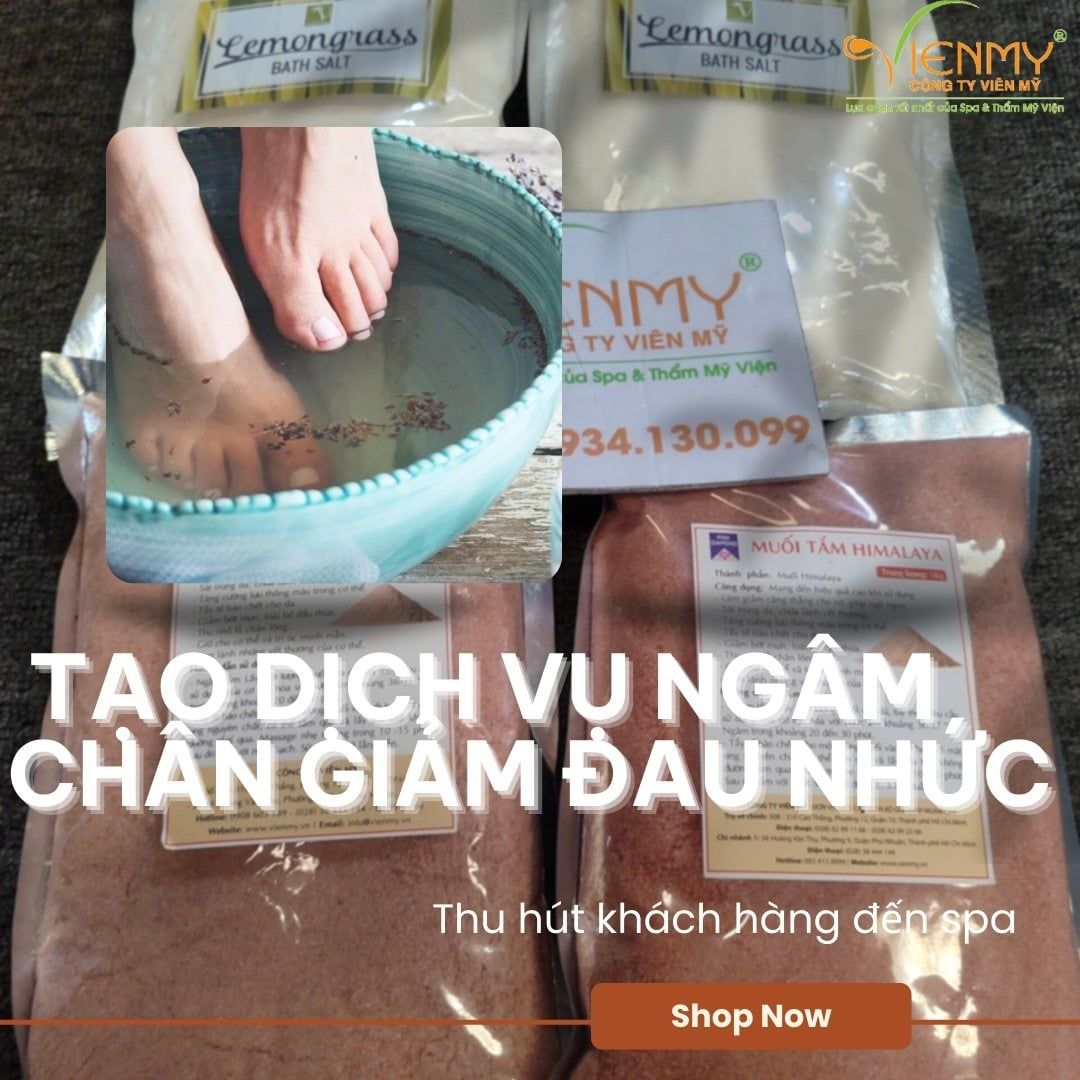  Muối hồng Himalaya ngâm chân 