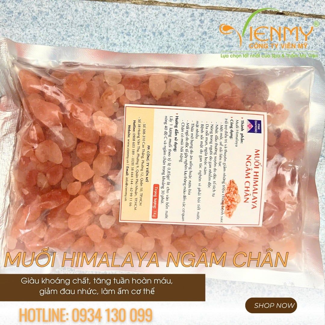  Muối hồng Himalaya ngâm chân 