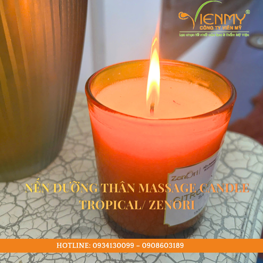  Nến dưỡng thân Massage Candle Tropical/ ZENori 