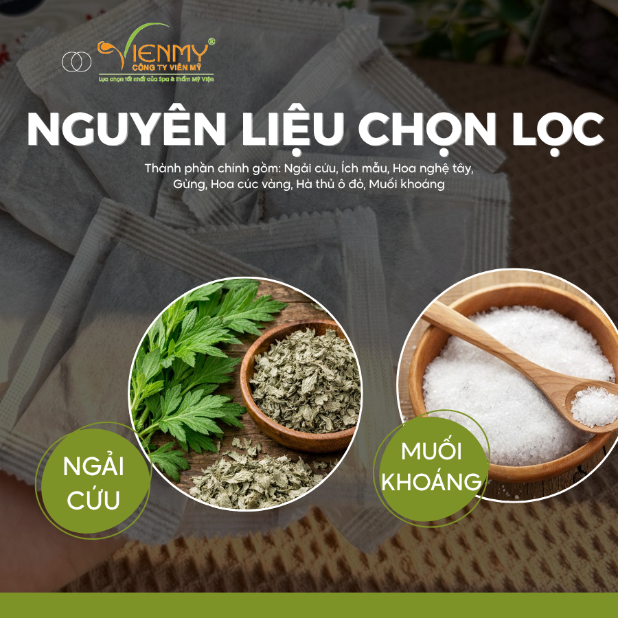  Thảo dược ngâm chân túi lọc Ngải cứu 