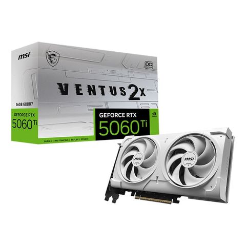 Card màn hình MSI Geforce RTX 5060 Ti 16G Ventus 2X OC White Plus