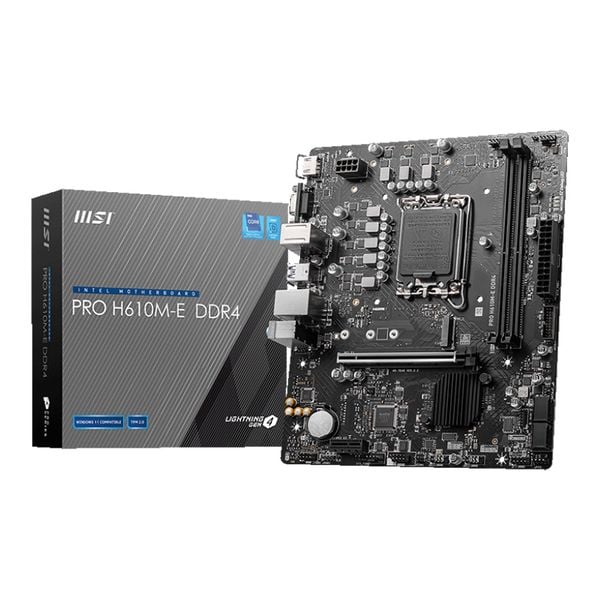  Mainboard MSI PRO H610M-E DDR4 | LGA 1700, mATX, 2 khe RAM 