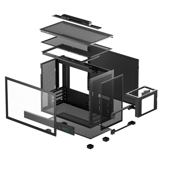  Case Deepcool CH160 Plus Micro ATX | không kèm Fan, Đen 
