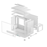  Case Deepcool CH160 Plus Micro ATX | không kèm Fan, Trắng 