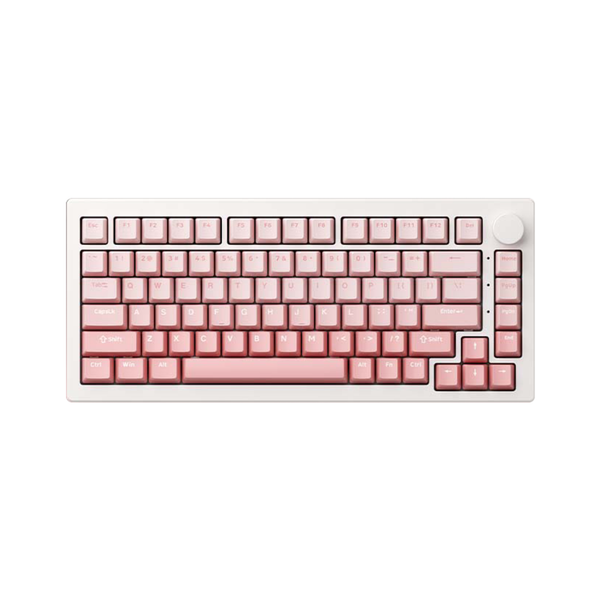  Bàn phím cơ gaming AKKO 5075 V3 White Pink | Không dây, 75%, Akko Frost Pink Switch 
