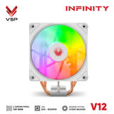  Tản Nhiệt Khí VSP V12 Infinity - Trắng 