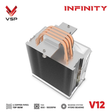  Tản Nhiệt Khí VSP V12 Infinity - Trắng 