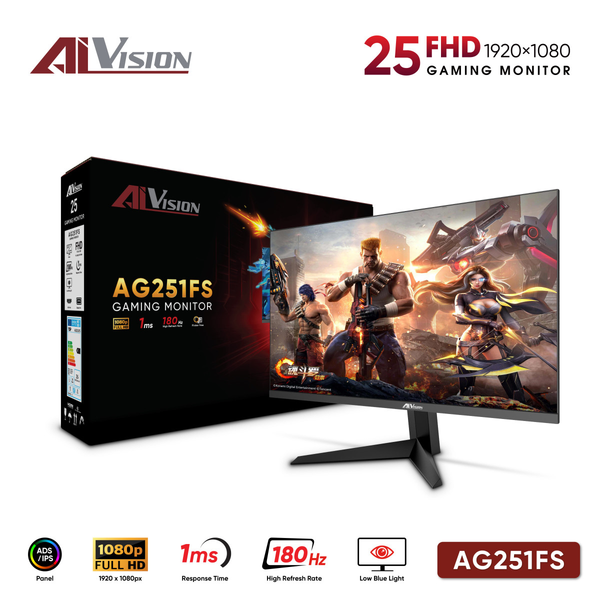  Màn hình Gaming Aivision AG251FS | 25 inch, FHD, 180Hz, IPS 