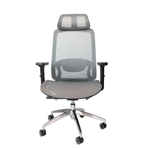 Ghế công thái học UPGEN Lumix (2025) | Khung đen, lưới xám