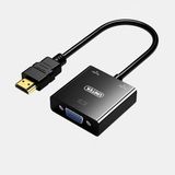  Cáp Chuyển HDMI (M) To VGA (F) Unitek V128BBK Kèm Audio (âm thanh) 