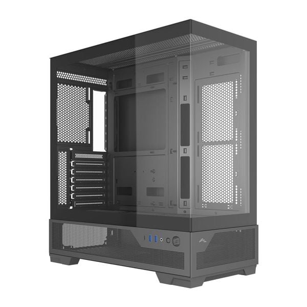  Thùng máy hồ cá SAMA V43E (Chưa kèm Fan) | F-ATX,  Mặt kính, Đen 