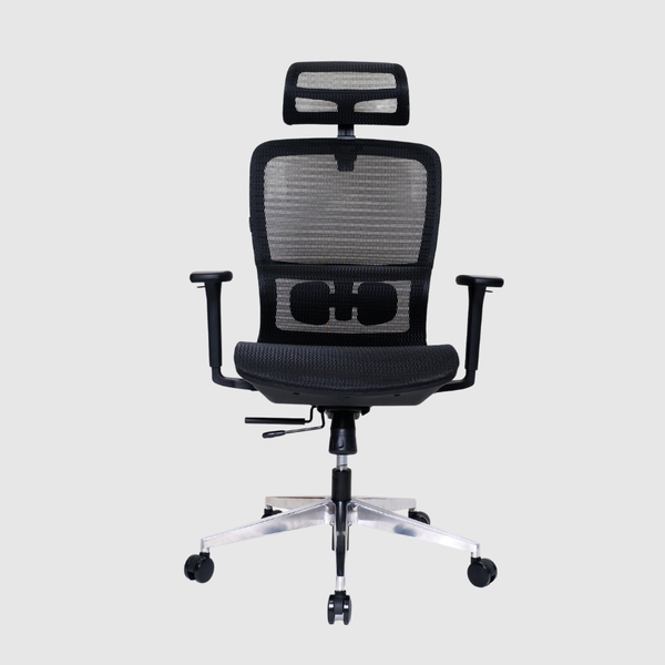  Ghế công thái học GAMI LUM2 | Đen, 150kg, Chân xoay, tay 3D, Lưng lưới 