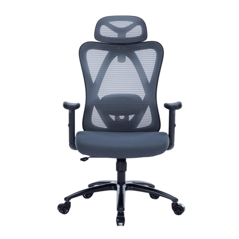  Ghế công thái học WARRIOR Hero WEC501 Plus | Xám, 120kg, Chân xoay, Lưng lưới 