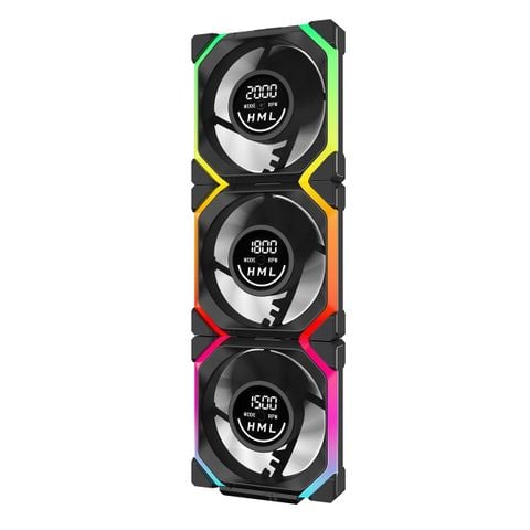 Quạt tản nhiệt PC Leopard Galaxy V2 | Kit 3 Fan 120mm, ARGB, Gió ngược, Đen
