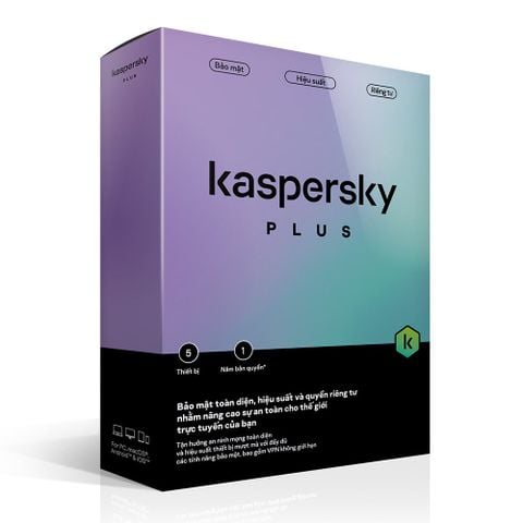 Phần mềm diệt Virus Kaspersky Plus 1 PC Chính hãng (1 thiết bị/ năm)