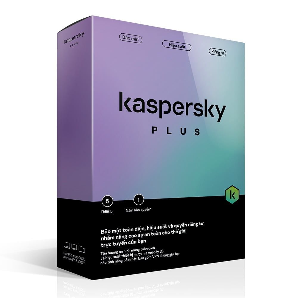 Phần mềm diệt Virus Kaspersky Plus 1 PC Chính hãng (1 thiết bị/ năm)