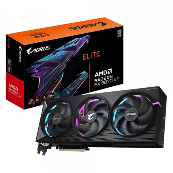  Card màn hình GIGABYTE AORUS RX 9070 XT 16G ELITE (GV-R9070XTAORUS E-16GD) 