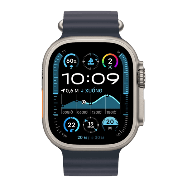  Đồng hồ Apple Watch Ultra 2 (2024) 49mm 4G – Viền Titan Black, Dây TL S/M (MX4U3VN/A) 