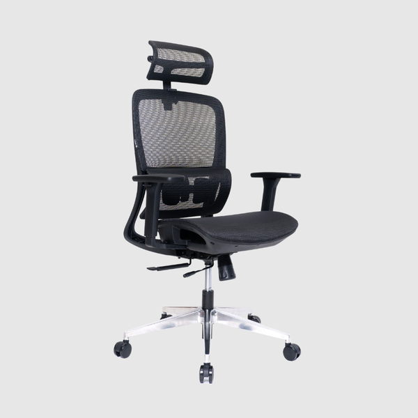  Ghế công thái học GAMI LUM2 | Đen, 150kg, Chân xoay, tay 3D, Lưng lưới 