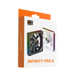  Quạt tản nhiệt PC Xigmatek Infinity Pro 8 Arctic | 120mm, ARGB, Gió thuận, Trắng (EN49545) 