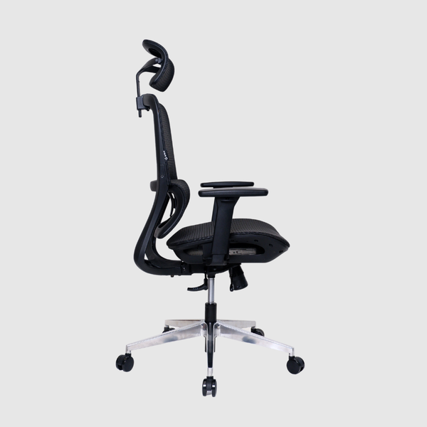  Ghế công thái học GAMI LUM2 | Đen, 150kg, Chân xoay, tay 3D, Lưng lưới 
