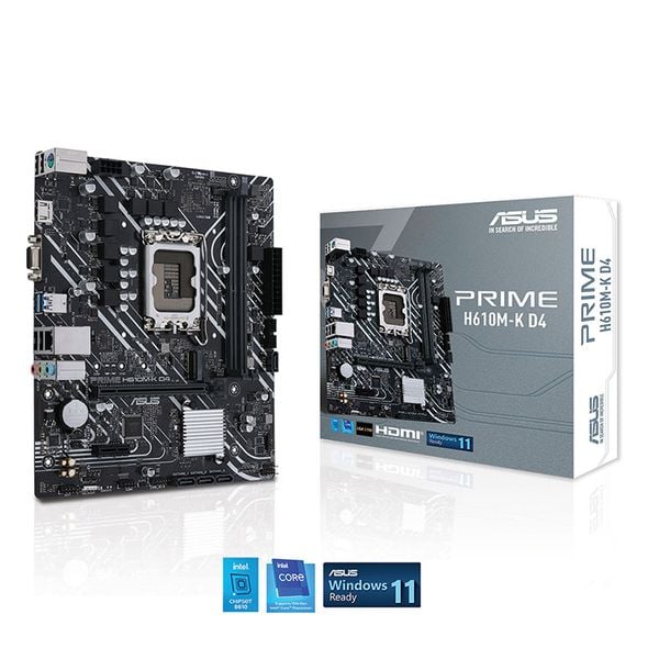  Mainboard ASUS Prime H610M-K DDR4 | LGA 1700, mATX, 2 khe RAM 
