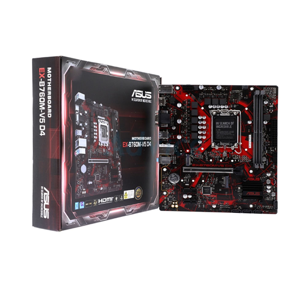  Mainboard ASUS EX-B760M-V5 DDR5 | LGA 1700, mATX, 2 khe RAM 