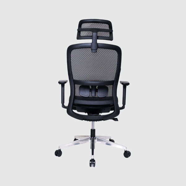  Ghế công thái học GAMI LUM2 | Đen, 150kg, Chân xoay, tay 3D, Lưng lưới 
