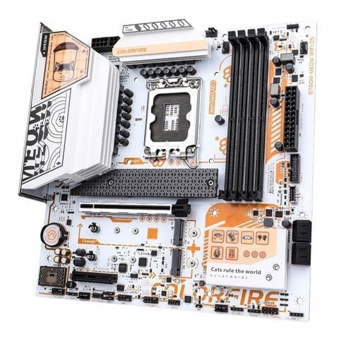  Mainboard Colorfire B760M-MEOW DDR5 | LGA 1700, mATX, 4 khe RAM 