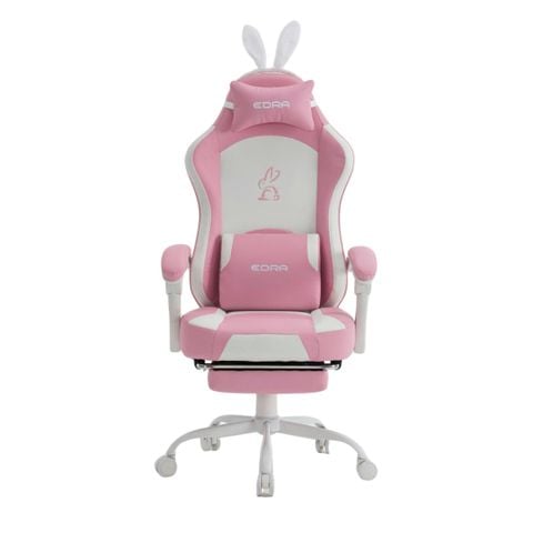 Ghế gaming E DRA RABBIT EGC238 | Hồng, 100kg, Chân xoay, Da PVC