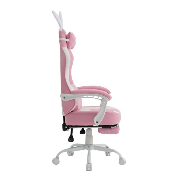 Ghế gaming E DRA RABBIT EGC238 | Hồng, 100kg, Chân xoay, Da PVC 