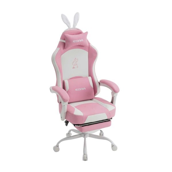  Ghế gaming E DRA RABBIT EGC238 | Hồng, 100kg, Chân xoay, Da PVC 