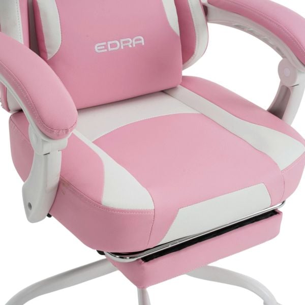  Ghế gaming E DRA RABBIT EGC238 | Hồng, 100kg, Chân xoay, Da PVC 