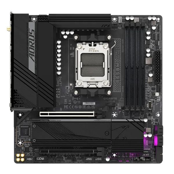  Mainboard Gigabyte B650M AORUS Elite AX Wifi DDR5 | AM5, mATX, 4 khe RAM 