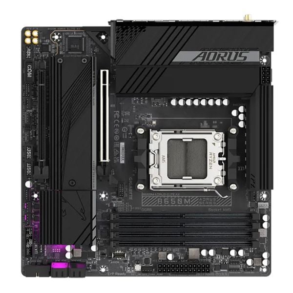  Mainboard Gigabyte B650M AORUS Elite AX Wifi DDR5 | AM5, mATX, 4 khe RAM 