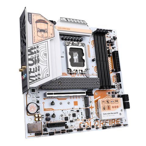 Mainboard Colorfire B760M-MEOW DDR5 Orange – Thiết kế độc đáo