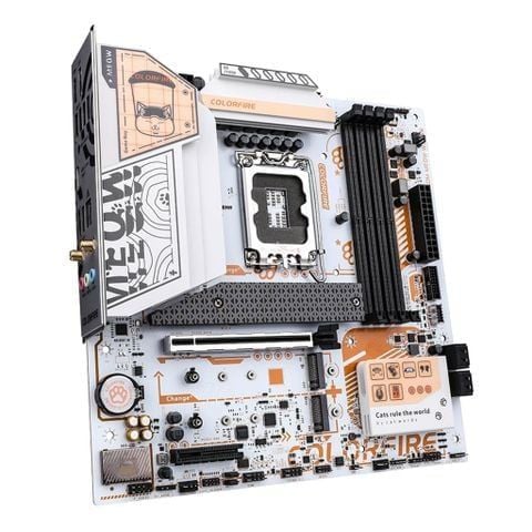 Mainboard Colorfire B760M-MEOW DDR5 Orange – Thiết kế độc đáo