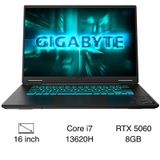  Laptop Gaming Gigabyte A16 CVHI3VN893SH (GA6H) | i7-13620H, 16GB DDR5, SSD 512GB NVMe, RTX 5060 8GB, 16" WUXGA 165Hz, RGB, Windows 11 SL, Đen 