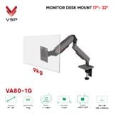  Giá treo màn hình VSP VA80-1G, 17-32 inch, Chân đơn, Màu Đen Xám 