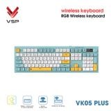  Bàn Phím Giả Cơ Không Dây VSP VK05 Plus| 3 Mode, Min-White-Yellow (KM04-VK05PL0164) 