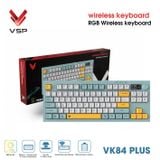 Bàn Phím Giả Cơ Không Dây VSP VK84 Plus| 3 Mode, Min-White-Yellow (KM04-VK84PL0164) 