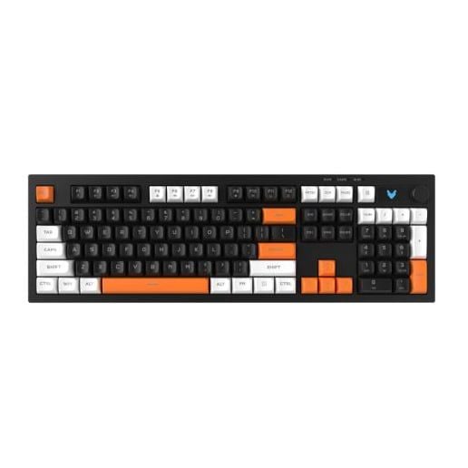 Bàn Phím Giả Cơ Có Dây VSP VK70 | Black-White-Orange (KM04-VK70000164)