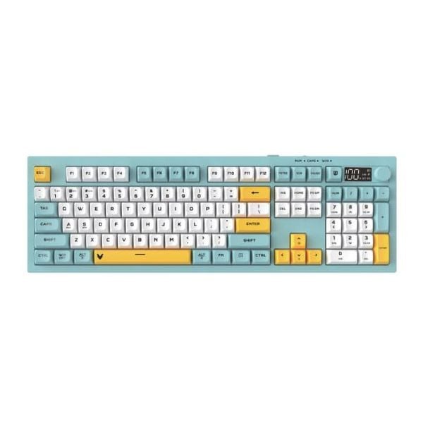  Bàn Phím Giả Cơ Không Dây VSP VK05 Plus| 3 Mode, Min-White-Yellow (KM04-VK05PL0164) 
