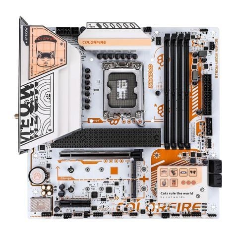  Mainboard Colorfire B760M-MEOW DDR5 | LGA 1700, mATX, 4 khe RAM 