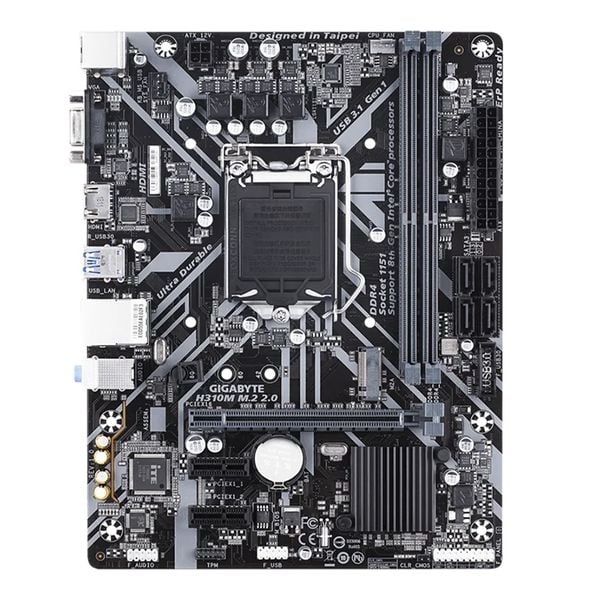  Mainboard Gigabyte H310M M.2 2.0 Rev 1.x DDR4 | LGA1151, mATX, 2 khe RAM 