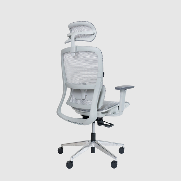  Ghế công thái học GAMI LUM2 | Xám, 150kg, Chân xoay, tay 3D, Lưng lưới 