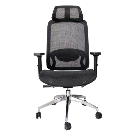 Ghế công thái học UPGEN Lumix (2025) | Khung đen, lưới đen