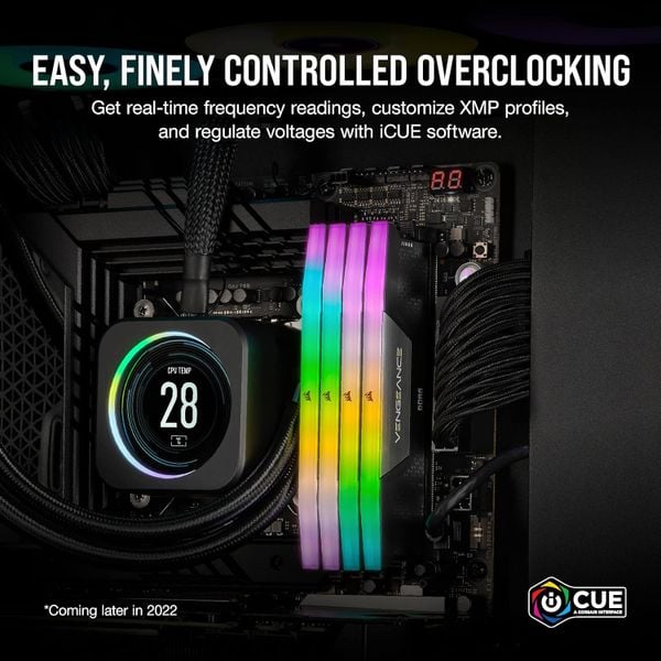  RAM PC Corsair Vengeance 64GB RGB DDR5 | (2x32GB), 6000MHz, Intel/AMD CMH64GX5M2D6000C40 