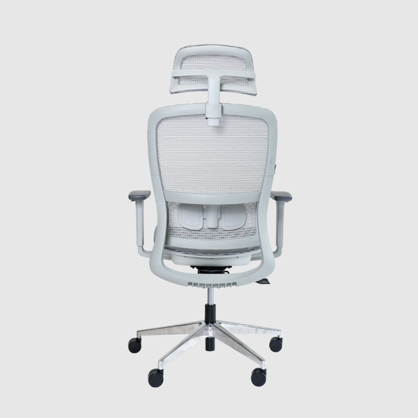  Ghế công thái học GAMI LUM2 | Xám, 150kg, Chân xoay, tay 3D, Lưng lưới 