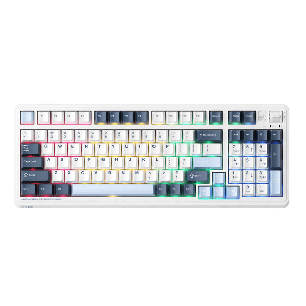  Bàn phím cơ không dây Machenike KG98 Tri-Mode RGB | White Blue, Purple-Gold Switch 